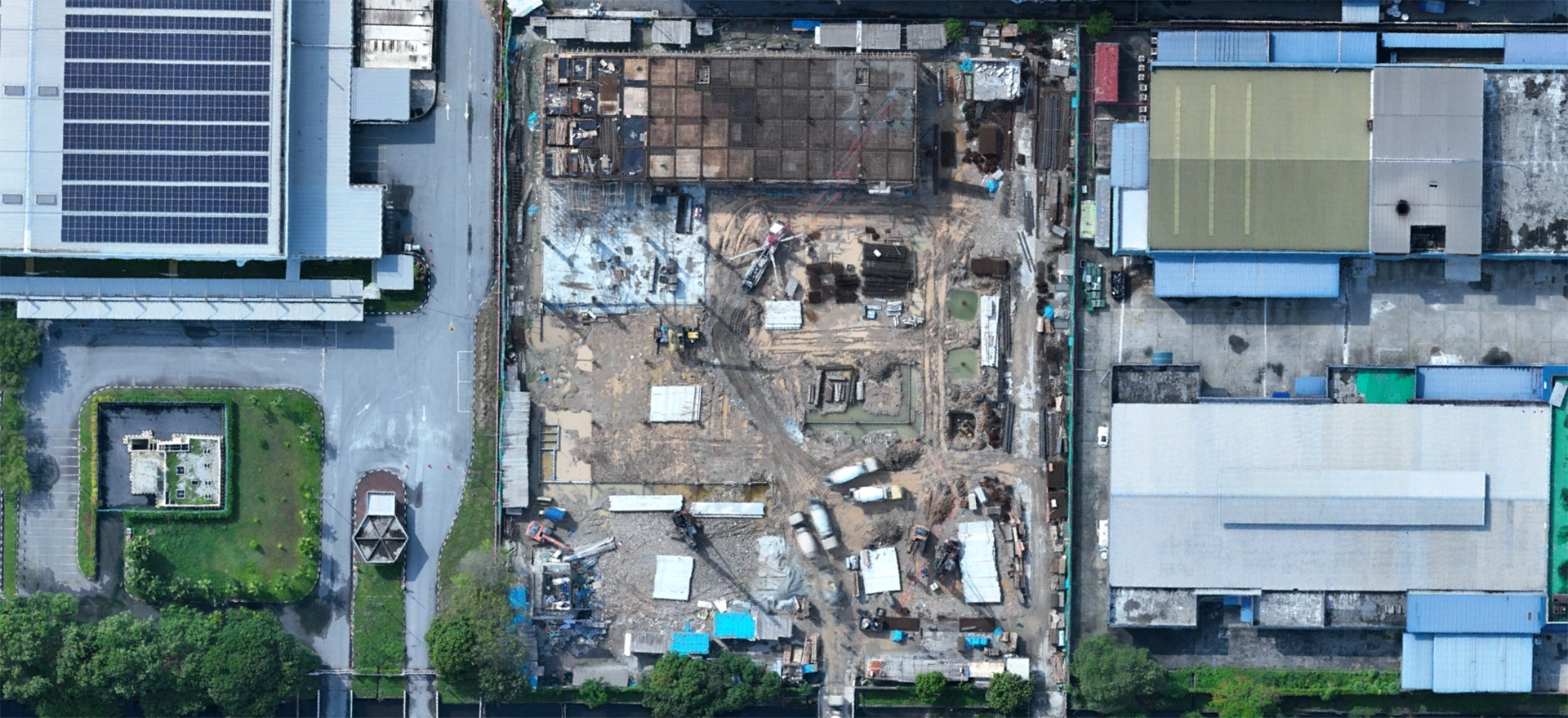 Construction site orthomosaic mapping