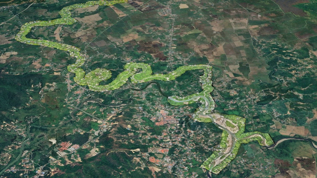 Project Overview - Complete 31km river survey showing sedimentation patterns